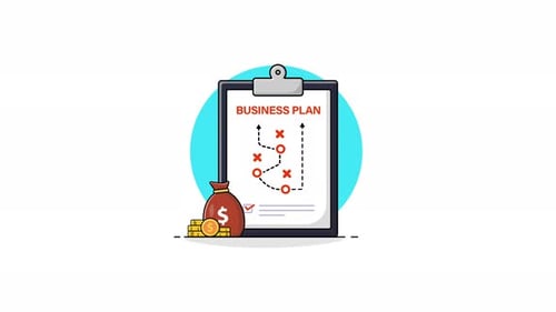 4k Business Strategy Concept Animation Video