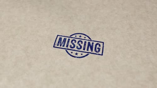 Animated Missing Rubber Stamp Imprint on Paper
