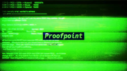 Proofpoint On Digital Screen Message On Computer Screens