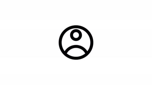 Animated User Profile Icon with Spreading Arrows