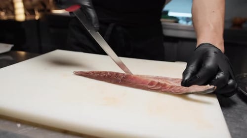 Filleting Fish in a Commercial Kitchen