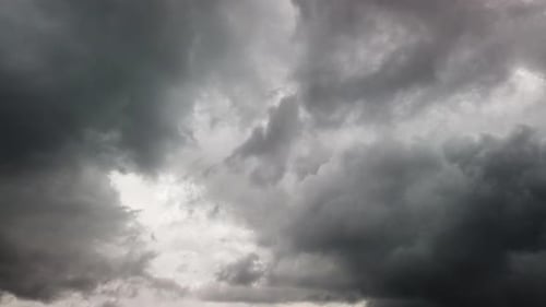 Ominous Dark Grey Storm Clouds Moving