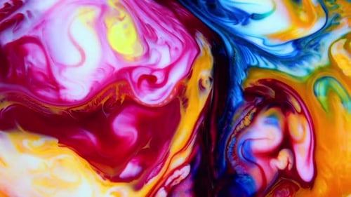 Colorful Abstract Liquid Paint Swirl Background