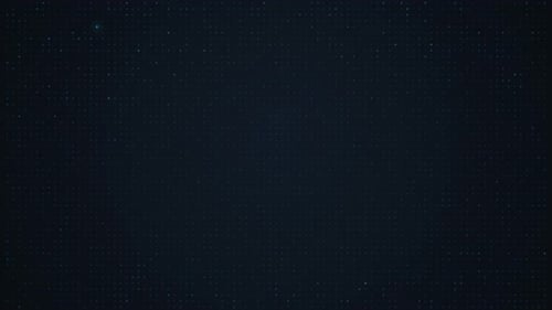 Blue glowing dot grid halftone pattern technology background loop