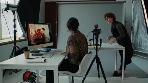 People Working in a Modern Photography Studio