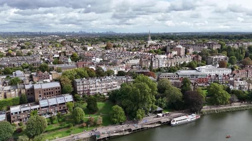 Thames riverside houses Richmond London UK
