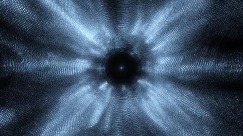 Verzerrte blaue Netz-Wellenschlaufe