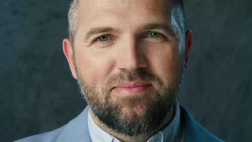 Close Up of Smiling Man with Beard