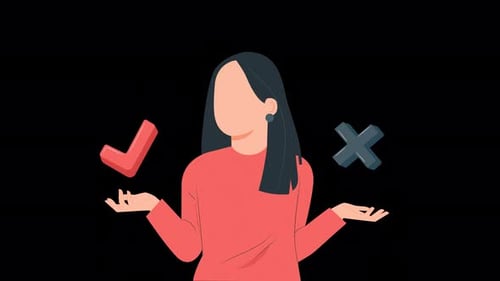 Decision Making Character Animation 4K On Alpha