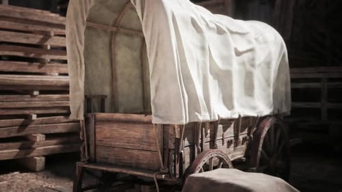 Explorando el encanto rústico de un vagón cubierto en un entorno histórico