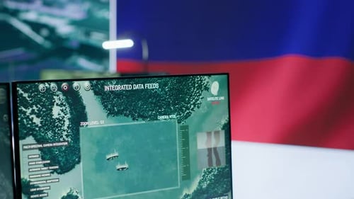 Empty Russian Army Base of Operations Equipped with High Tech Gear