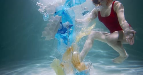 Konzept des Plastikmülls