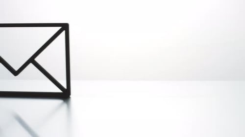 Email Icon and Offer on White Background