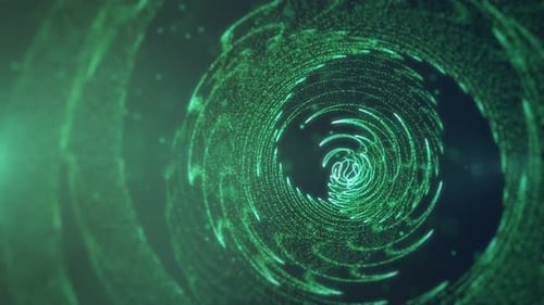 Green Sci Fi Particles 4K