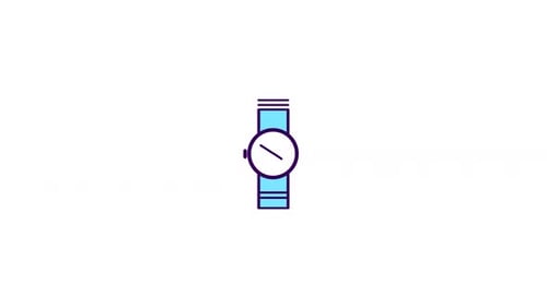 Animated Minimalist Watch Icon with Moving Hands