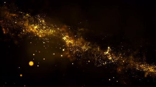 Luxury Golden Glitter Particles Abstract Background