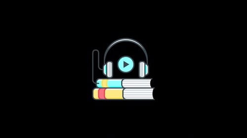 Animated Audiobook and Learning Icon