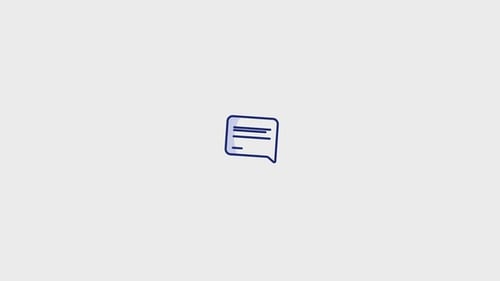Animated Flat Design Speech Bubble Message Icon