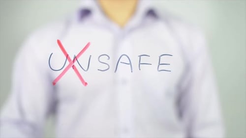 Crossing Out Unsafe with Marker