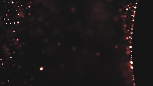 Yellow Glittering Particles Motion Background Loop