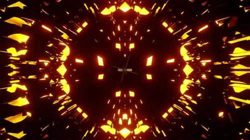 Glare Golden Orange Vj Loop Kaleidoscope Background Equalizer