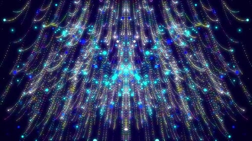Blaue Hintergrundschleife mit abstrakten Partikeln V4