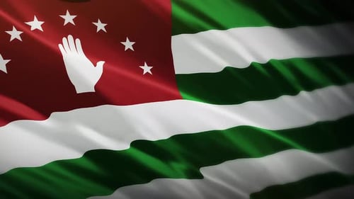 Flagge der Republik Abchasien schwenken - 4K