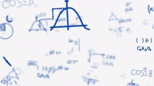 Animated Hand-Drawn Mathematical and Scientific Equations Background