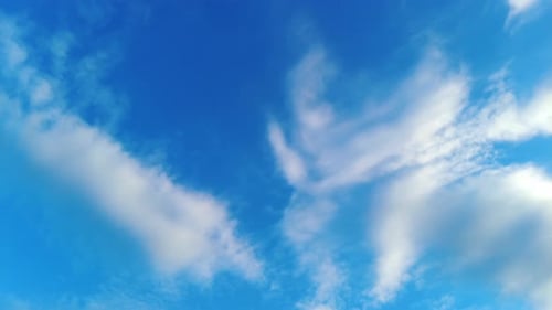 Time Lapse of Blue Sky and White Clouds