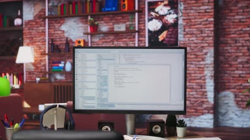 Debugging Software Programming Language Displayed on Computer Monitor