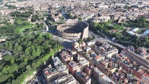 Rome Colosseum At Rome In Lazio Italy.