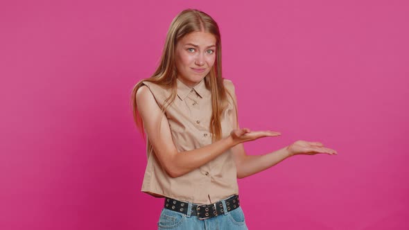 Woman Raising Hands Asking What Why Reason of Failure Anti Lifehacks ...