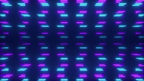 Vj Loop Of Rotating Neon Strobes