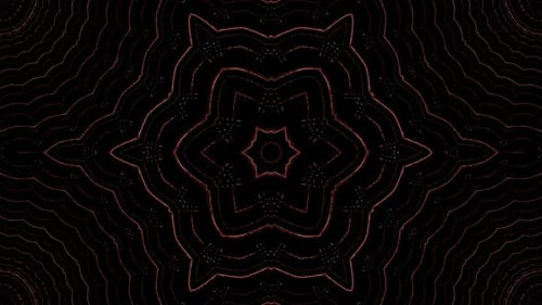 abstract lines colorful light shining round shape in center, black background