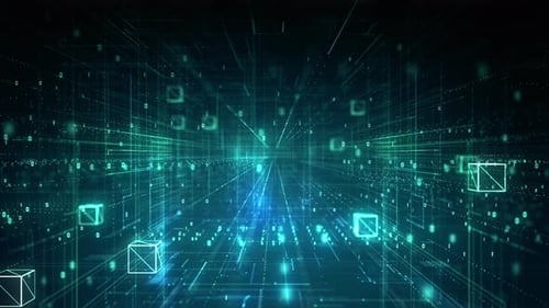 Abstract Futuristic Digital Data Network Background