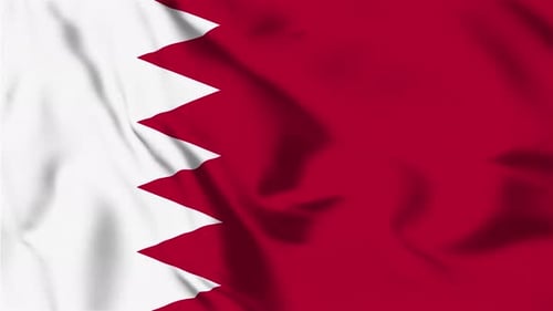 4K Bahrain Flag - Loopable