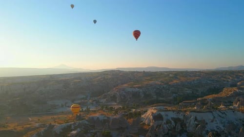 In This Aerial Video the Skies Above Cappadocia Turkey Come Alive with a Kaleidoscope of Hot Air