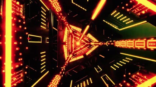 High-Tech Glitch Speed Tunnel Video