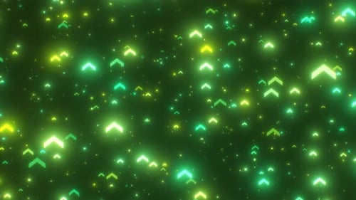 Rising Green Up Arrow Chevron Shapes Stock Market Pump Rally Concept - 4K