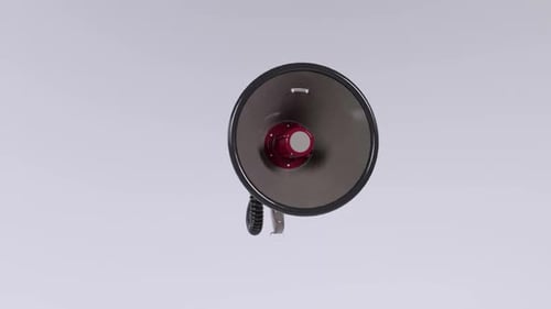 3D Rotating Megaphone Animation Loop