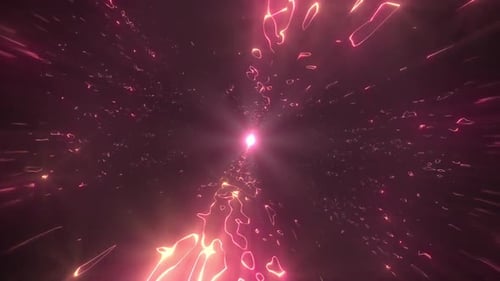 Red Shining Sparkling Motion Background