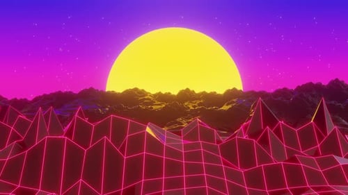 80s Sun Stars 02 4k