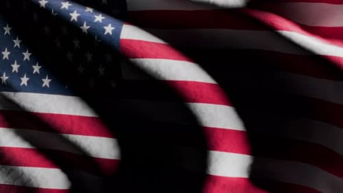 Realistic Waving American Flag Patriotic Looping Background