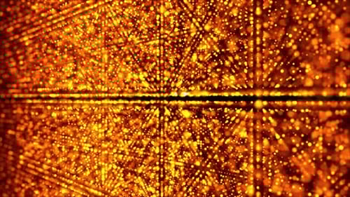 Futuristic Golden Particle Grid Abstract Motion Background