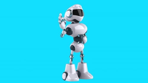 Fun 3D cartoon robot (with alpha channel included)