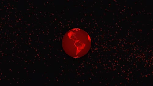 Realistic Earth planet Rotates on space or galaxy and stars milky way, Animation Earth planet. 1290