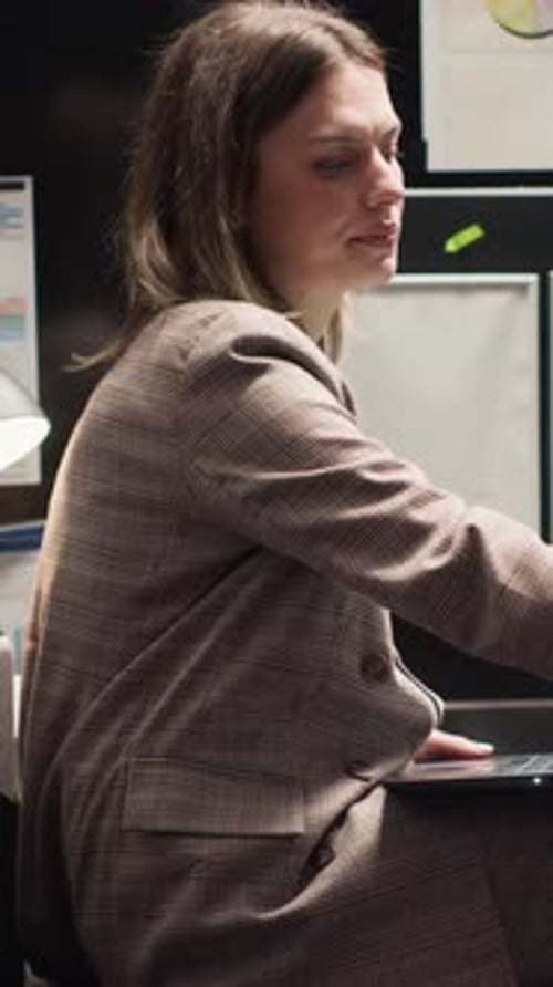 Business Colleagues Working Late in Office