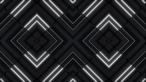 Abstract Neon Geometric Grid Lines Looping Background