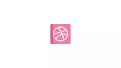 Flat Design Abstract Icon Animation Reveal
