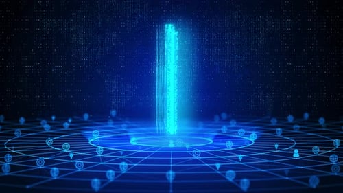Financial Graph Text Future Digital Technology Ai Cyber Space Deep Learning Background